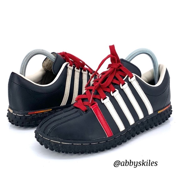K-Swiss Y2K Classic Varsity Sneakers Trainers Black White Size 5 - Picture 1 of 12